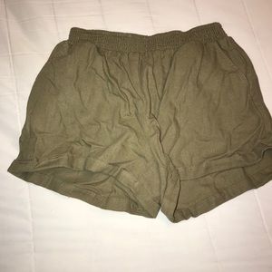 Army green shorts